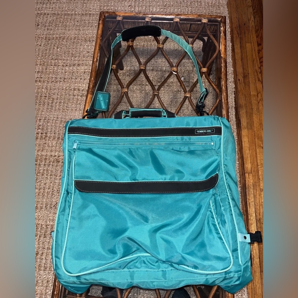 Members Only Mint Green Garment Bag  Luggage Vintage 80's Carry On Traveller